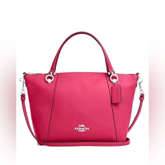 🔥SALE!🎁NWT! Coach KACEY Satchel Leather Handbag Bright Violet Msrp:$378.00 - Picture 1 of 12